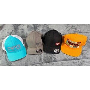 4 PC Hat Bundle Milwaukee Snapback Columbia PFG Bodega Boys Flawed Restoration.